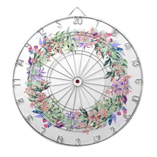 Floral Berries Wreath Dartbord (Voorkant)