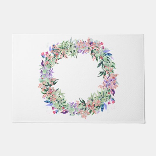 Floral Berries Wreath Deurmat (Voorkant)