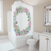 Floral Berries Wreath Douchegordijn (In situ)