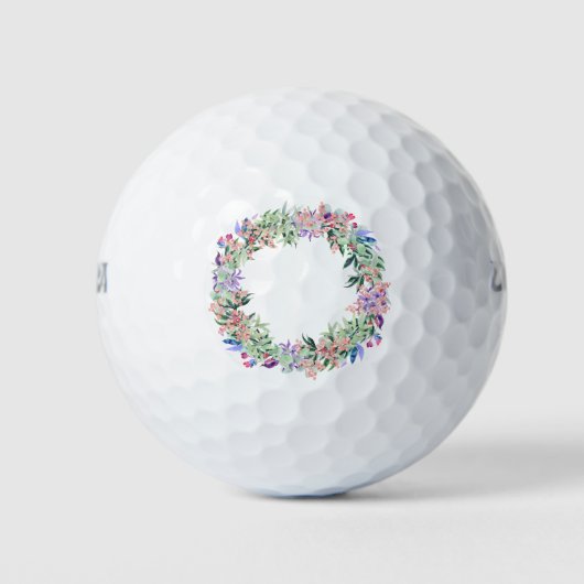 Floral Berries Wreath Golfballen (Voorkant)