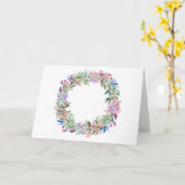 Floral Berries Wreath Kaart (Gele Bloem)