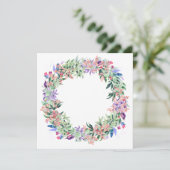 Floral Berries Wreath Kaart (Staand voorkant)