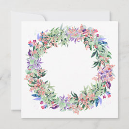 Floral Berries Wreath Kaart