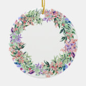 Floral Berries Wreath Keramisch Ornament (Voorkant)