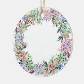 Floral Berries Wreath Keramisch Ornament (Links)