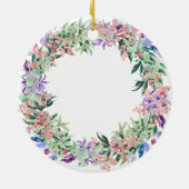 Floral Berries Wreath Keramisch Ornament (Achterkant)