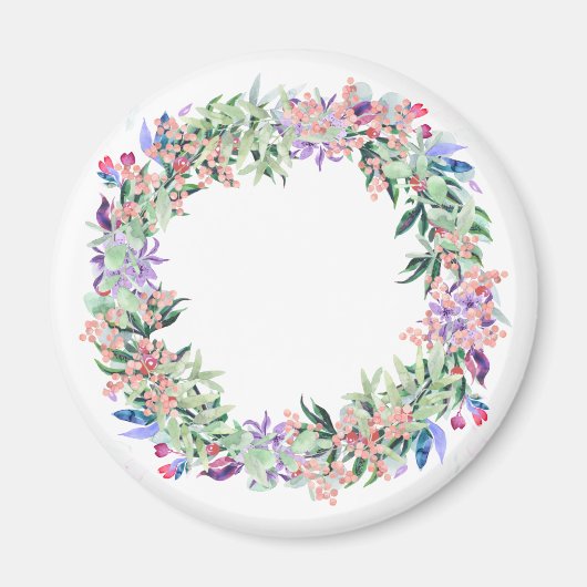 Floral Berries Wreath Magneet (Voorkant)