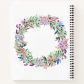 Floral Berries Wreath Notitieboek (Achterkant)