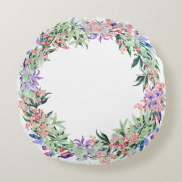 Floral Berries Wreath Rond Kussen