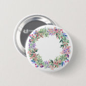 Floral Berries Wreath Ronde Button 5,7 Cm (Voorkant /achterkant)