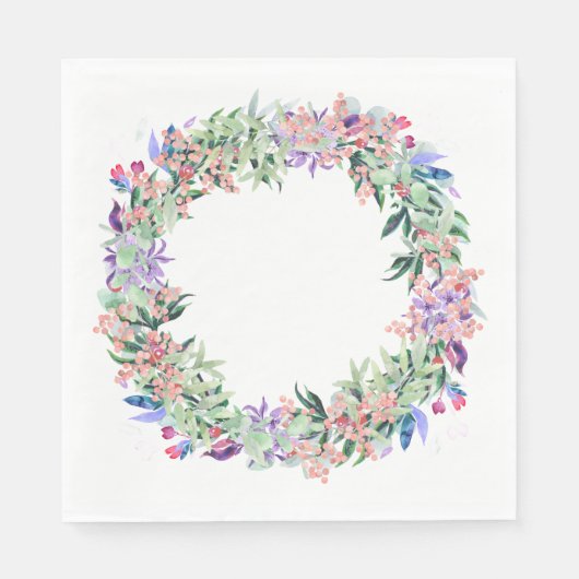 Floral Berries Wreath Servet (Voorkant)