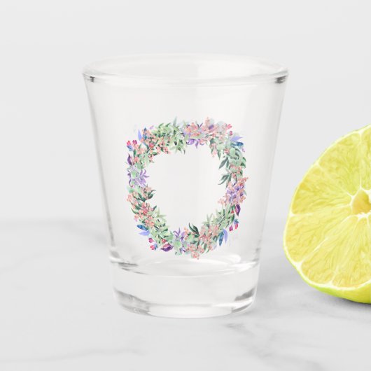 Floral Berries Wreath Shot Glas (Voorkant)