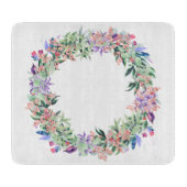 Floral Berries Wreath Snijplank (Voorkant)