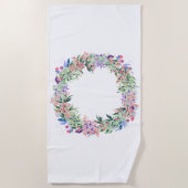 Floral Berries Wreath Strandlaken (Voorkant)