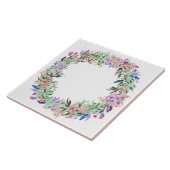 Floral Berries Wreath Tegeltje (Zijkant)