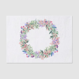 Floral Berries Wreath Tissuepapier