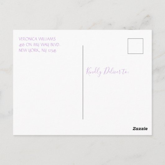 Floral Berry Baby shower Invitation Briefkaart (Achterkant)