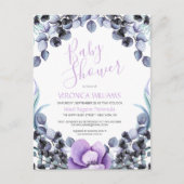 Floral Berry Baby shower Invitation Briefkaart (Voorkant)