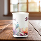 Floral Berry BLESSED Typography Design Porselein Kop
