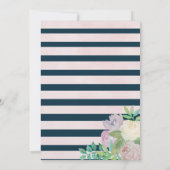 Floral besproeid met de uitnodiging tot het Baby s (Achterkant)