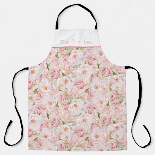 Floral Best Cook Ever Apron Schort (Voorkant)