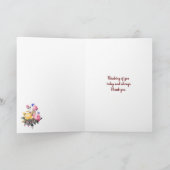 FLORAL BEST MOM BIRTHDAY  KAART (Binnen)