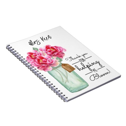 floral Best Teacher-pensionering met cadeau voor n Notitieboek (Rechterzijde)