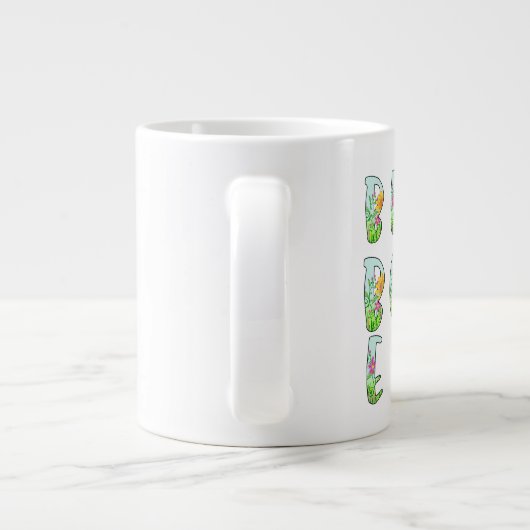 Floral beste baas ooit Specialty Mok (Achterkant)