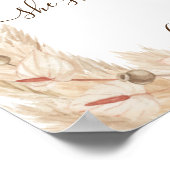 Floral Beste Dag Weddatum Ja Dag Teken Poster (Hoek)