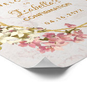 Floral Bevestiging Gold Marble Orchids Welkom Poster (Hoek)
