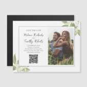 Floral Bewaar de datum Foto bruiloft (Voorkant / Achterkant)