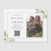 Floral Bewaar de datum Foto bruiloft (Voorkant)