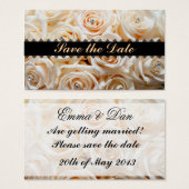 Floral bewaar de datum profielkaart visitekaartjes (Voorkant /achterkant)