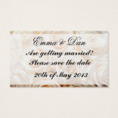 Floral bewaar de datum profielkaart visitekaartjes (Achterkant)