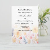 Floral Bewaar de datum trouwkaart Save The Date (Staand voorkant)