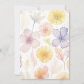 Floral Bewaar de datum trouwkaart Save The Date (Achterkant)