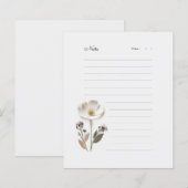 Floral bewerkbaar gevoerd notitiepapier (Voorkant / Achterkant)