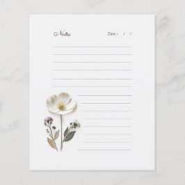 Floral bewerkbaar gevoerd notitiepapier