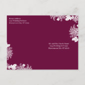 Floral bezeten pruimenbruiloft Uitnodiging Briefkaart (Achterkant)