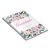 Floral Bible Quote genaamd Pink Gratitude Journal Notitieboek (Rechterzijde)