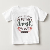 Floral Bible Verse Art 'Ik heb mijn vertrouwen in  (Voorkant)