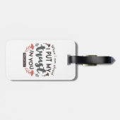 Floral Bible Verse Art 'Ik heb mijn vertrouwen in  Bagagelabel (Achterkant horizontaal)