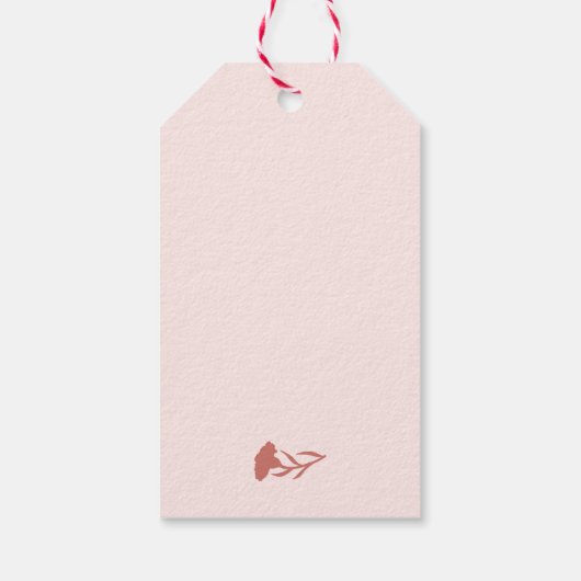 Floral Bible Verse Art 'Ik heb mijn vertrouwen in  Cadeaulabel (Achterkant)