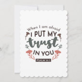 Floral Bible Verse Art 'Ik heb mijn vertrouwen in  Feestdagenkaart (Voorkant)