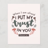 Floral Bible Verse Art 'Ik heb mijn vertrouwen in  Flyer (Achterkant)