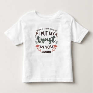 Floral Bible Verse Art 'Ik heb mijn vertrouwen in  Kinder Shirts
