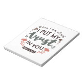 Floral Bible Verse Art 'Ik heb mijn vertrouwen in Notitieblok (Linkerzijde)