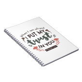 Floral Bible Verse Art 'Ik heb mijn vertrouwen in  Notitieboek (Rechterzijde)