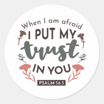 Floral Bible Verse Art 'Ik heb mijn vertrouwen in 