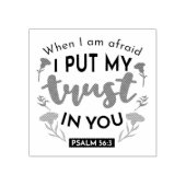 Floral Bible Verse Art 'Ik heb mijn vertrouwen in  Rubberstempel (Afrduk)